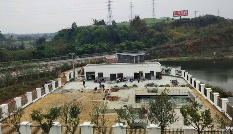 卧龙湖污水处理站建成投入试运行